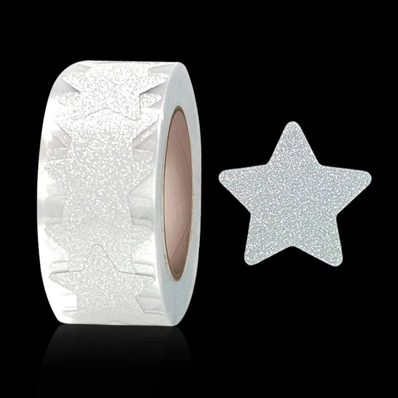 500pcs Exquisite Gold Powder Blank Love Stars Round Stickers Handmade Decoration Holiday Birthday Party Sealing Label Sticker (ONLINE ORDER ONLY)