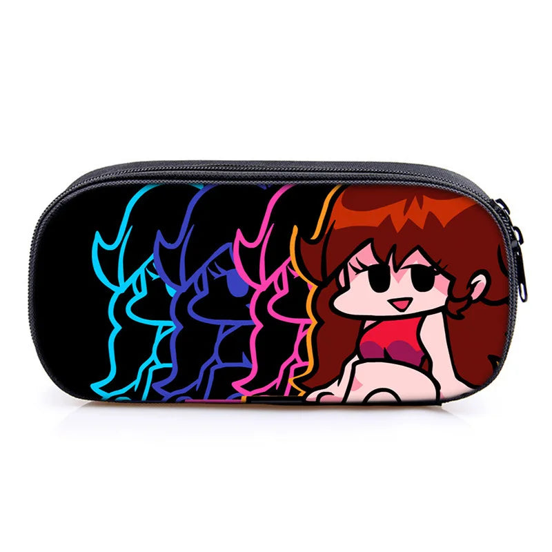 Children Friday Night Funkin Pencil Box Boys Girls Kids Anime Pencil Case Students Cartoon Pen Bags Teenagers Stationery Bags (Online Order Only)