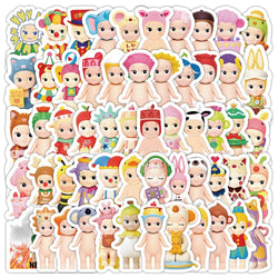 10/30/50/100PCS Kawaii Sunny Angel Stickers Character Goods Cartoon Decals Toys DIY Notebook Stationery Phone Bike Kids Gifts (ONLINE ORDER ONLY)