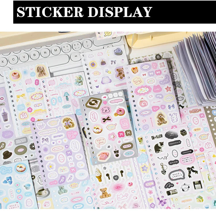 30sheets/piece Korean Ins Cute Collage Material Decorative Sticker Book Laptop Kpop Scrapbook Journal Kawaii Stickers Kids Gift (ONLINE ORDER ONLY)