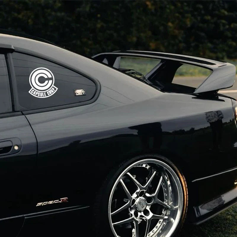 CAPSULE CORP DECAL,bulma logo,anime cartoon decal,high quality sticker for cars trucks !For a Unique look! (ONLINE ORDER ONLY)