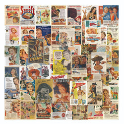 Vintage Poster Sticker Set: Phone, Laptop, Luggage, Skateboard Decals - Fun Gift for Kids (10/30/55 PCS) (Online Order Only)