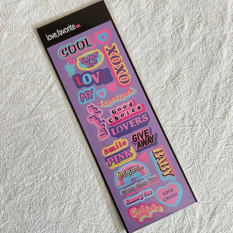 Ins Retro English Letter Material Stickers Scrapbooking DIY Album Decoration Sticker Personalized Korean Stationery (ONLINE ORDER ONLY)
