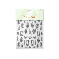 Retro Candlestick Holder Rose Rambler Birdcage Photo Frame Lace Self Adhesive Nail Art Sticker Charm Rhinestone Manicure Decal (Online Order Only)