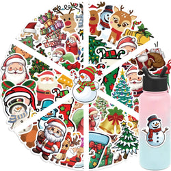50pcs Retro Christmas Cartoon Children Stickers Decals Decoration DIY Phone Notebook Suitcase Laptop Fridge Wall Sticker (ONLINE ORDER ONLY)