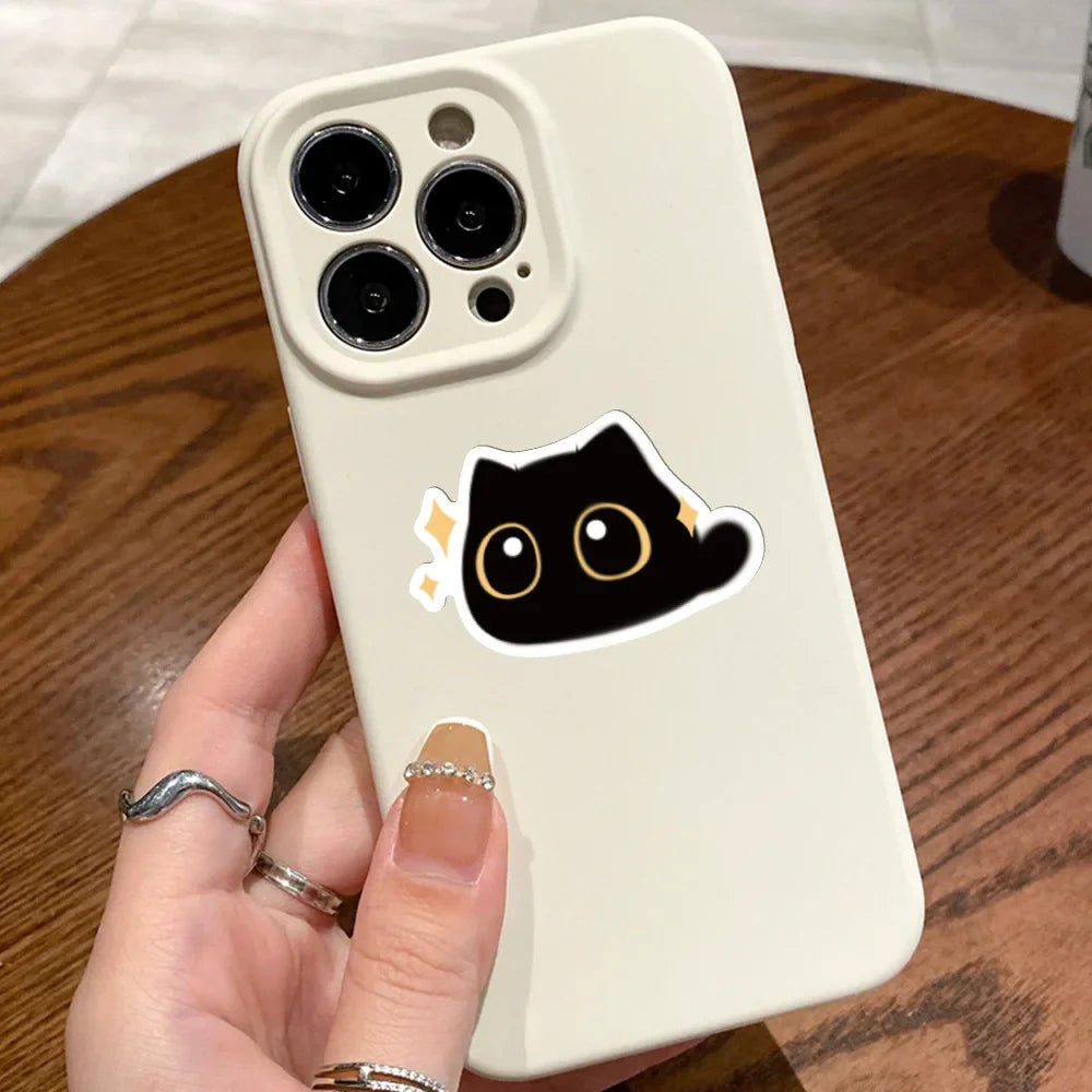 10/20/40PCS Cartoon Black Cat Sticker Packs (Online Order Only)