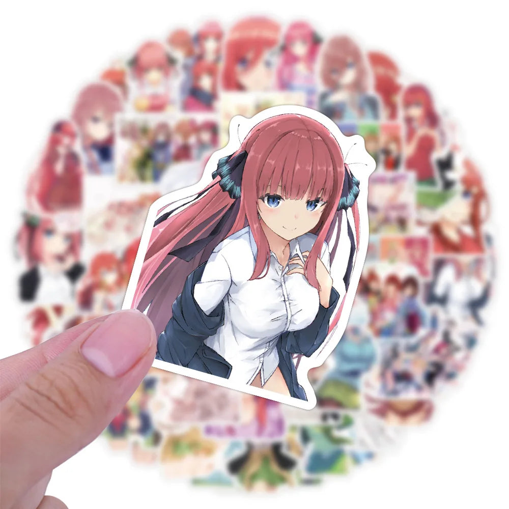10/30/50PCS 5Toubun no Hanayome Cartoon Stickers The Quintessential Quintuplets Sticker DIY Laptop Guitar Car Bike Decals Toy (Online Order Only)