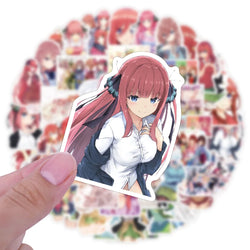 10/30/50PCS 5Toubun no Hanayome Cartoon Stickers The Quintessential Quintuplets Sticker DIY Laptop Guitar Car Bike Decals Toy (Online Order Only)
