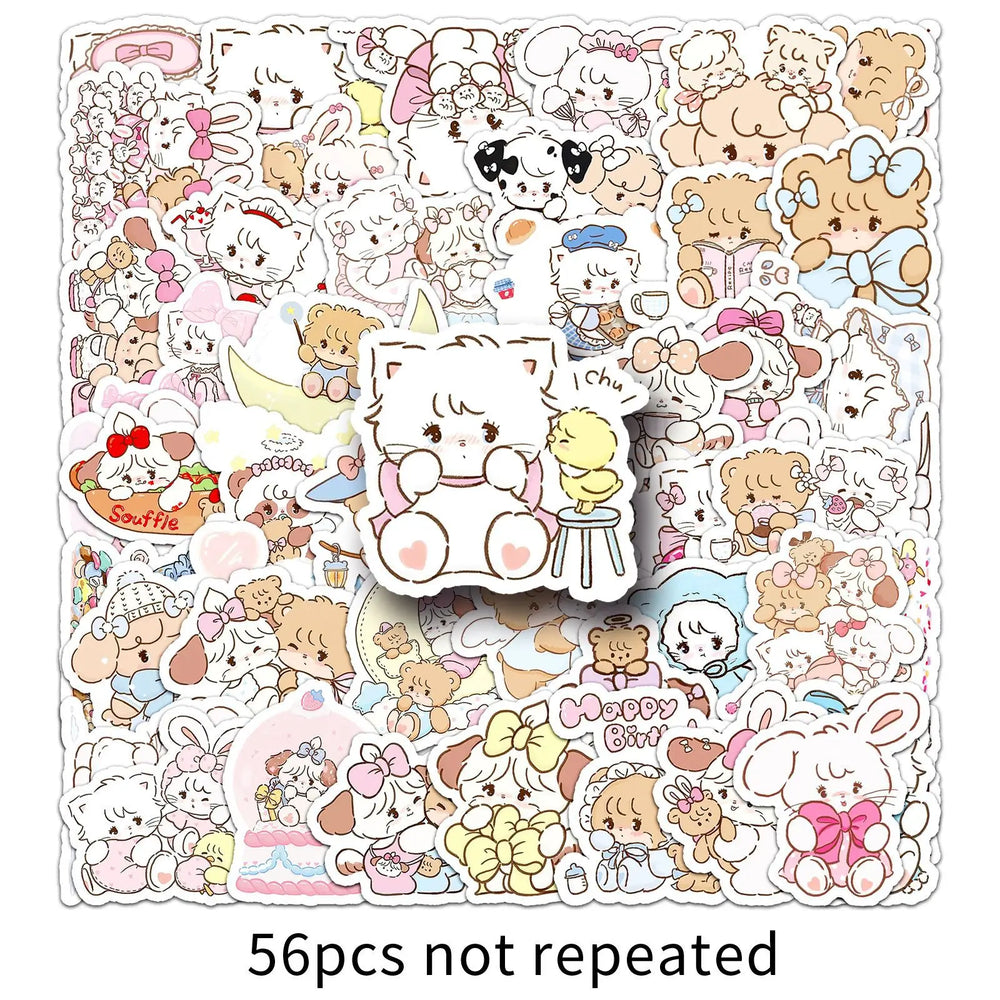 Cartoon Kawaii Mikko Stickers PVC Waterproof Skateboard Notebook Decor (Online Order Only)