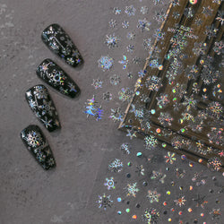 3D Snowflake Nail Art Decals Sliver Bronzing 3D Christmas Nail Art Decoration Self Adhesive Winter Christmas New Year Slides Y2K (ONLINE ORDER ONLY)