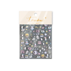 Cute Bear Star Dog Bowknot Love Heart Good Night Bone Bread Flower Self Adhesive Nail Art Decorations Stickers Manicure Decals (Online Order Only)