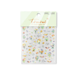 Colourful Field Bouquet Flower Spring Field Violet Daisy Bowknot Butterfly 5D Relief Adhesive Nail Art Stickers Manicure Decals (ONLINE ORDER ONLY)