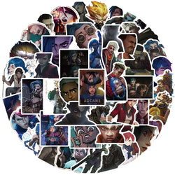 50PCS Cartoon Anime Arcane Game Stickers Decals for iPad Cars Motorcycles Water Cups Children's Toys Luggage & Computers (Online Order Only)