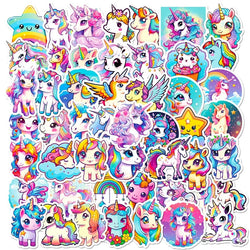 10/30/50PCS Unicorn Flight PVC Sticker Aesthetic Decoration Scrapbooking Children's Korean Stationery School Supplies for Kids (Online Order Only)