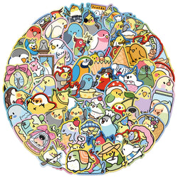10/30/70PCS Parrot Cartoon Stickers Cute Parrot Decals Animal Graffiti Kids Toys Fridge Luggage Laptop Phone Guitar Bike Sticker (ONLINE ORDER ONLY)