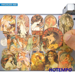20/30/60Pieces Mucha Style Fairy Oil Painting Beautiful Girls Stickers for Phone Scrapbook Diary Luggage Car Laptop Sticker Toys (ONLINE ORDER ONLY)
