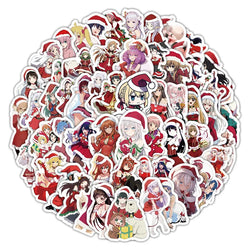 10/30/60PCS Christmas Cartoon Beauty Personality Graffiti Creative Sticker Toy Skateboard Guitar Computer Refrigerator Decals (Online Order Only)