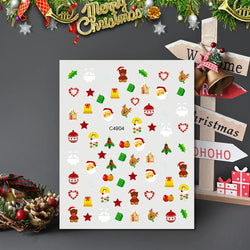 1PCS Laser Gold Snowflake Christmas Tree Nail Sticker 3D Adhesive Nail Decals Nail Art Accessories New Christmas Decoration 2024 (ONLINE ORDER ONLY)
