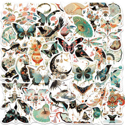 Chinoiserie Butterfly Stickers 10/30/50PCS for Phone Laptop Luggage Skateboard Kids (Online Order Only)