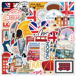 10/50PCS Vintage British London Landscape City Travel Stickers Aesthetic DIY Laptop Motorcycle Guitar Car Waterproof Sticker Toy (ONLINE ORDER ONLY)