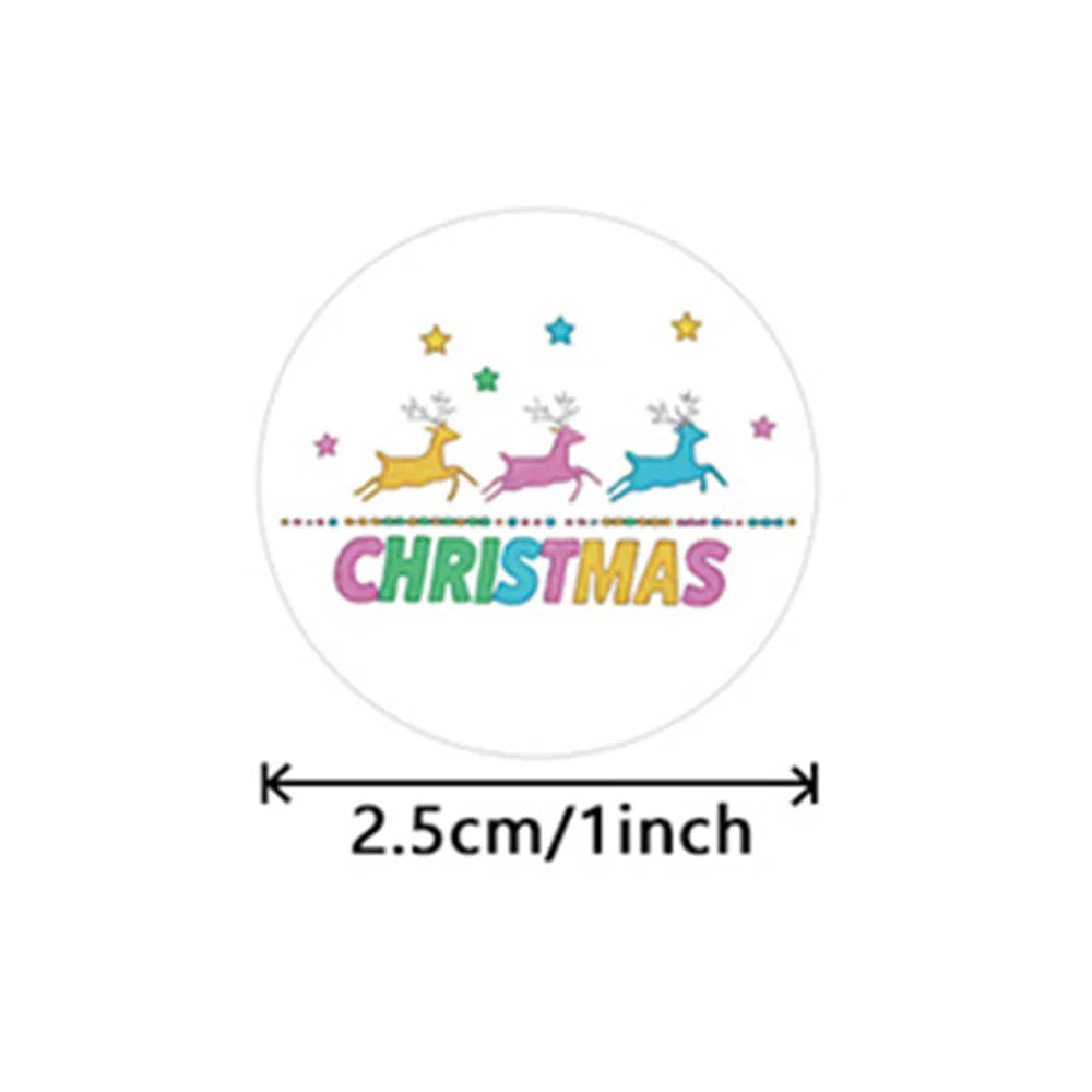 100-500pcs Santa Claus Tree Paper Label Cartoon Merry Christmas Sticker New Year Cute Snowman Stationery Stickers For Kids Gift (Online Order Only)