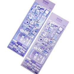 2pcs Korean Retro Phone Dialog Laser Sticker Scrapbooking DIY Album Decoration Sticker Personalized Ins Kawaii Stationery (ONLINE ORDER ONLY)
