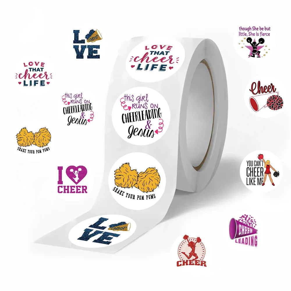 500PCS Cheerleader Roll Stickers Cartoon Graffiti Decals Stationery Computer Luggage Helmet Car Wall Sticker Toy Decoration (ONLINE ORDER ONLY)