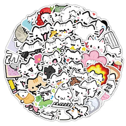 10/30/72PCS Cute Pokky Cat Stickers Kawaii Animal Meme Graffiti Decals Luggage Laptop Phone Guitar Car Bike Skateboard Sticker (ONLINE ORDER ONLY)
