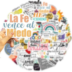 10/30/50PCS Cute Spanish Bible PVC Sticker Aesthetic Decoration Scrapbooking Korean Stationery School Supplies for Kids (ONLINE ORDER ONLY)