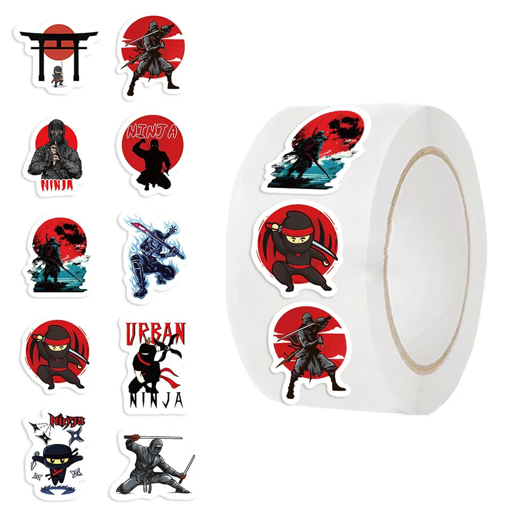 500Pcs Ninja Warrior Stickers for Kids - DIY Phone, Bike, Laptop, Suitcase, Wall Decals (ONLINE ORDER ONLY)
