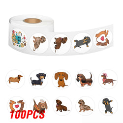 100-500pcs Dog Sticker for On Laptop Suitcase Cute Animal Cartoon Rewards Hand Account Tape Seal Label Stationery Stickers (ONLINE ORDER ONLY)