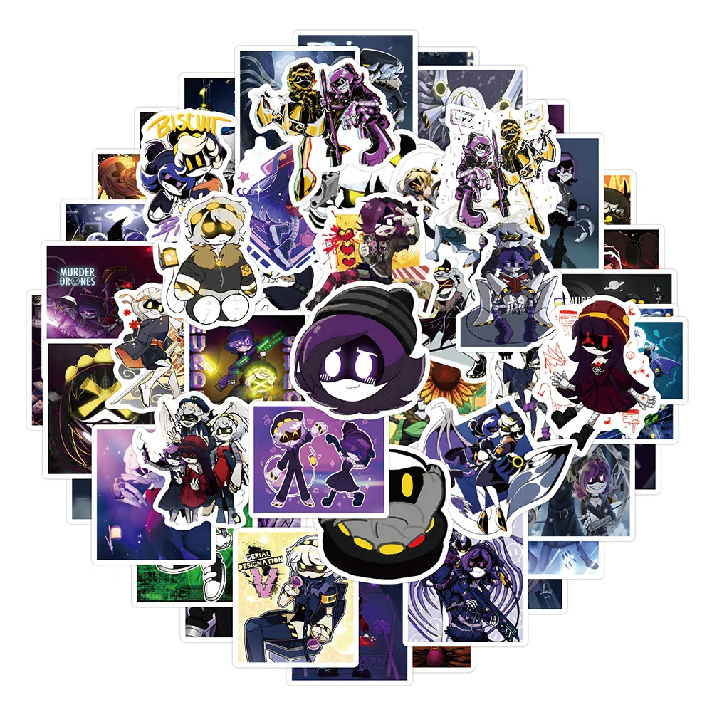 Murder Drones Anime Stickers Pack - Waterproof, DIY for Phone, Skateboard, Laptop, Guitar, Fridge (Online Order Only)