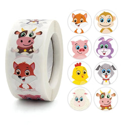 50-500pcs Cartoon Animal kids Sticker Cute Toy Game Sticker DIY Gift Sealing Label Student Decoration Stationery Notebook Supp (ONLINE ORDER ONLY)