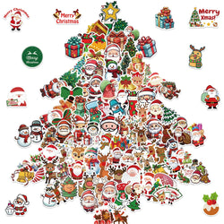 Merry Christmas Gift Stickers 50/100/200PCS Decorative DIY Self-Adhesive Party Decals (Online Order Only)