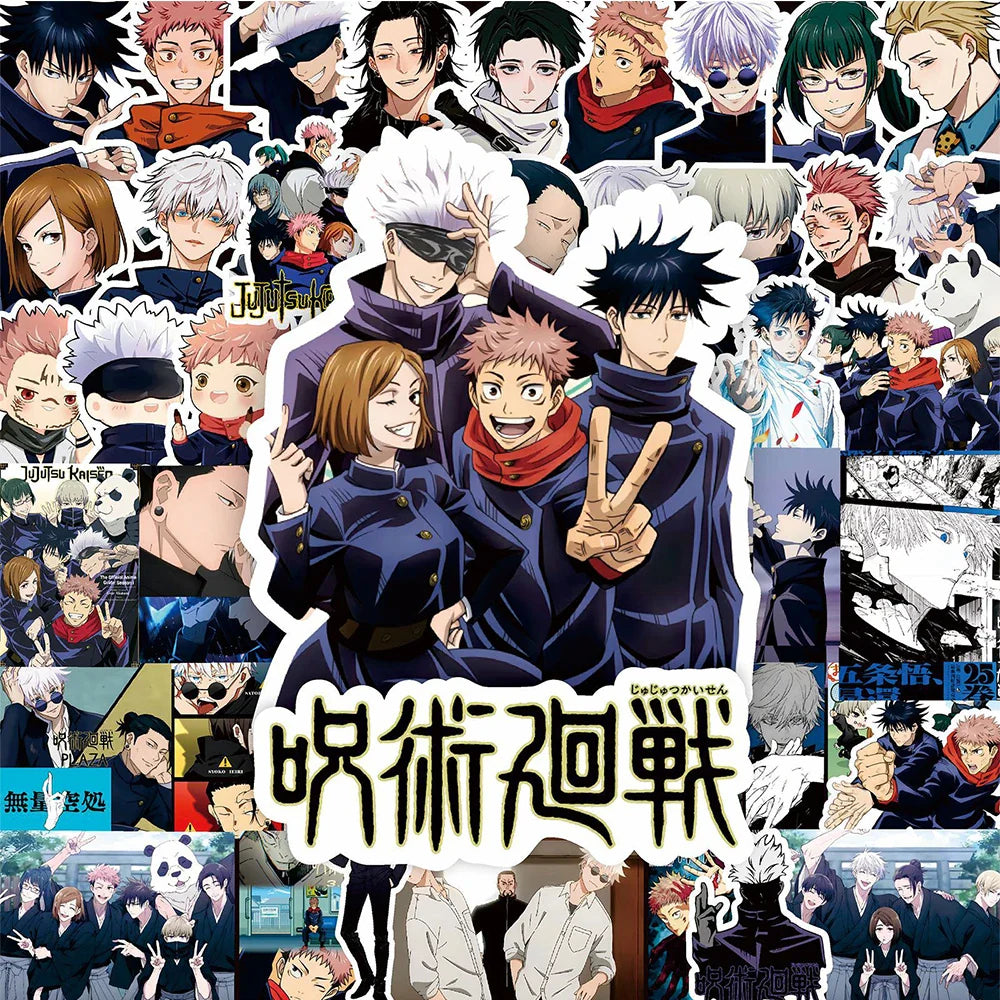 80pcs Cartoon Jujutsu Kaisen Anime Stickers Waterproof Decals Car Motorcycle Luggage Helmet Cool Sticker for Kids Classics Toy (Online Order Only)