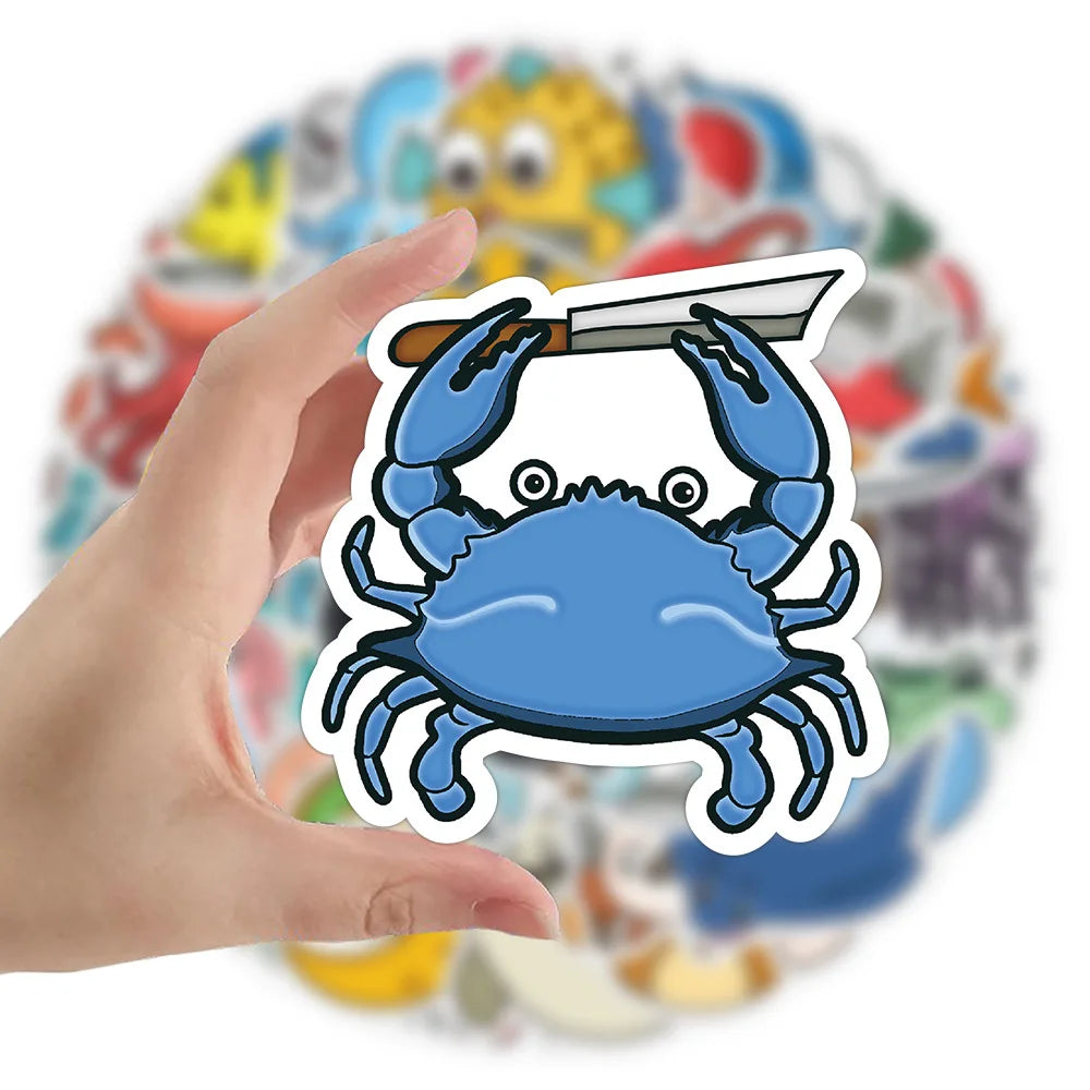60PCS Funny animal With The Knife stickers Horror Animals graffiti Stickers for DIY Luggage Laptop Skateboard Motorc (Online Order Only)