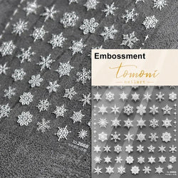 Winter Christmas Crystal Delicate Hexagon Romantic Laser Silver Chic Snowflakes Self Adhesive Nail Art Sticker 5D Manicure Decal (ONLINE ORDER ONLY)