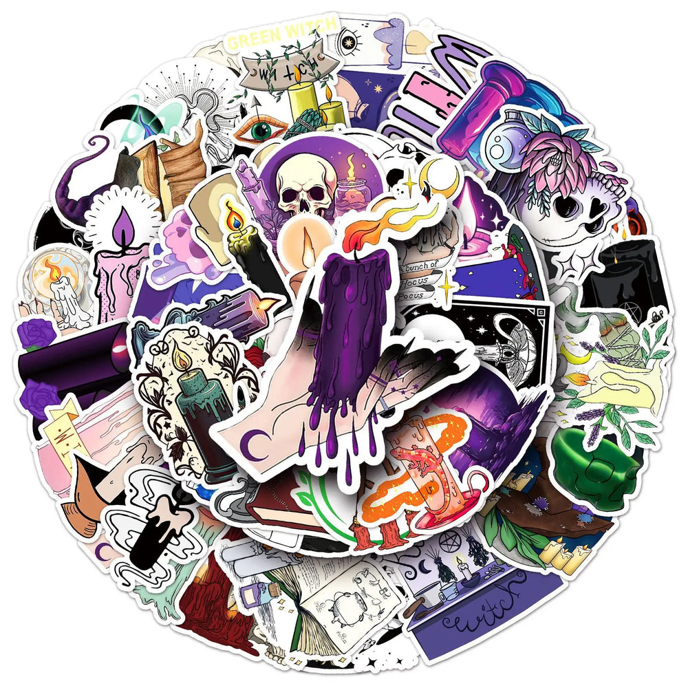 Gothic Witch Stickers 10/30/50PCS for Luggage Laptop Phone Car Bike Skateboard (Online Order Only)