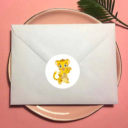 100-500pcs Round Cartoon Animal stickers for kids Teacher Reward Encourage Sticker Office Stationery for Children 1inch (Online Order Only)