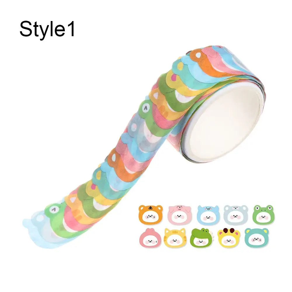 100PCs/Roll Masking Washi Tape Mushroom Butterfly Flower Adhesive Tape Stationery Decoration DIY Scrapbooking Sticker Label (ONLINE ORDER ONLY)