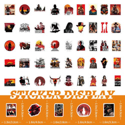 50/103pcs Classic Movies A Fistful of Dollars Creative DIY Account Stickers Mobile Phone and Skateboard Decoration Toy Sticker (Online Order Only)