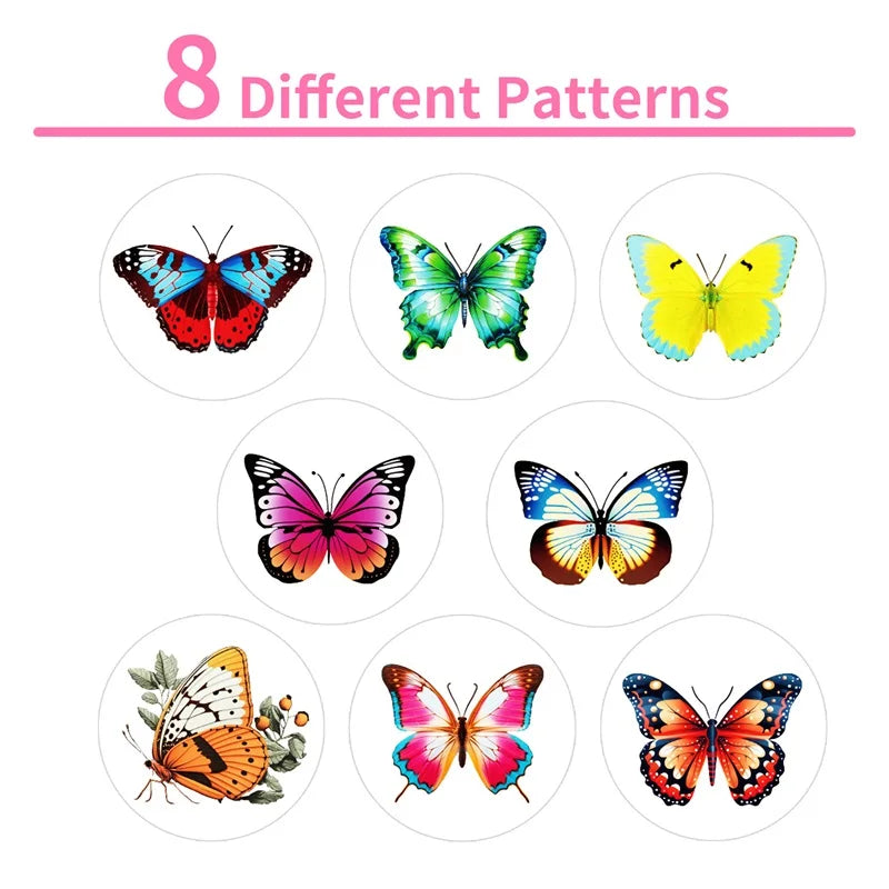 500PCS Cute Butterfly Sticky Paper Sticker Labels Thank You Sticker Sealing Stationery Supplies DIY Decoration Scrapbooking (ONLINE ORDER ONLY)