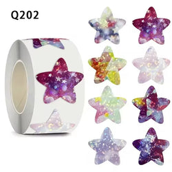 50-500pcs Cute Space Stars Sticker Children Reward Encouragement Sticker Birthday Party Gift Packaging Sealing Decor Lables kids (ONLINE ORDER ONLY)