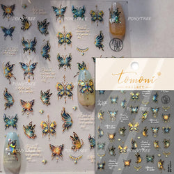 Dreamy Moon Stars Love Heart Butterfly Bowknot Lace Shiny Starburst Ribbon Delicate Adhesive Nail Art Stickers Manicure Decals (Online Order Only)