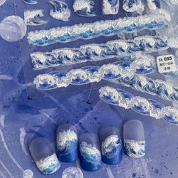 Fantasy Beach Summer Dreamy Colorful Seasnail Shell Pearl Conch Jelly Star 5D Decals Soft Relief 3D Decoration Nail Art Stickers (Online Order Only)