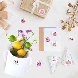 500pcs/roll Pink Halloween Cartoon Graffiti Stickers Phone Guitar Laptop Notebook Suitcase Water Bottles Sticker Gift (Online Order Only)