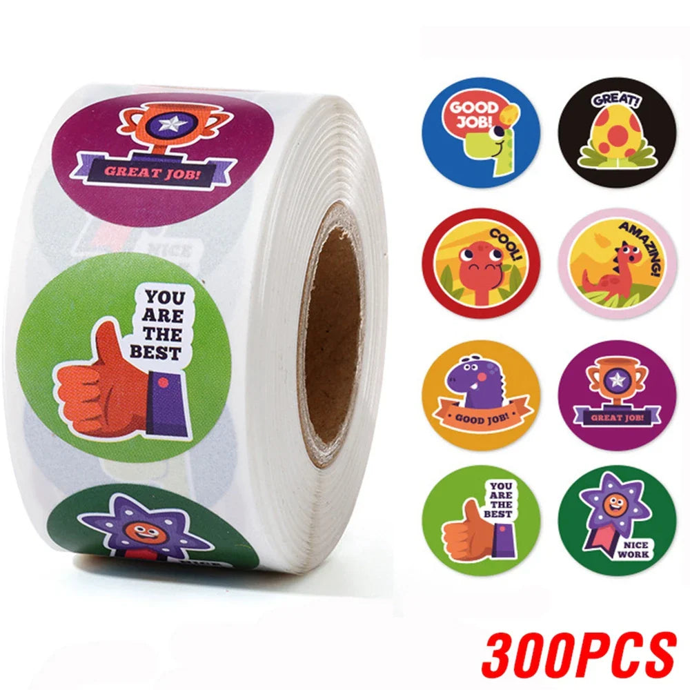 100-500Pcs Teacher Reward Sticker Fun Motivation Animal Sticker For School Teacher Student Stationery Stickers (ONLINE ORDER ONLY)