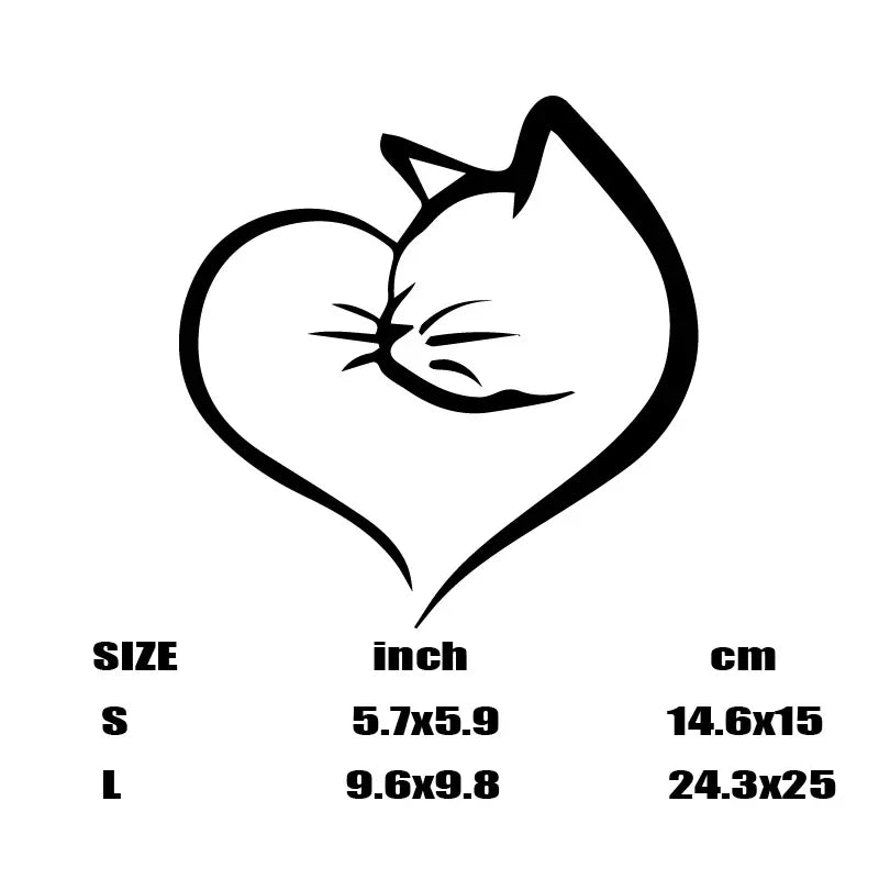 Cats Hearts  Sticker,Cute Car Body Window Bumper Vinyl Decal,For Cars, Trucks, Walls, Laptops, Windows, Motorcycles, Bumpers (ONLINE ORDER ONLY)