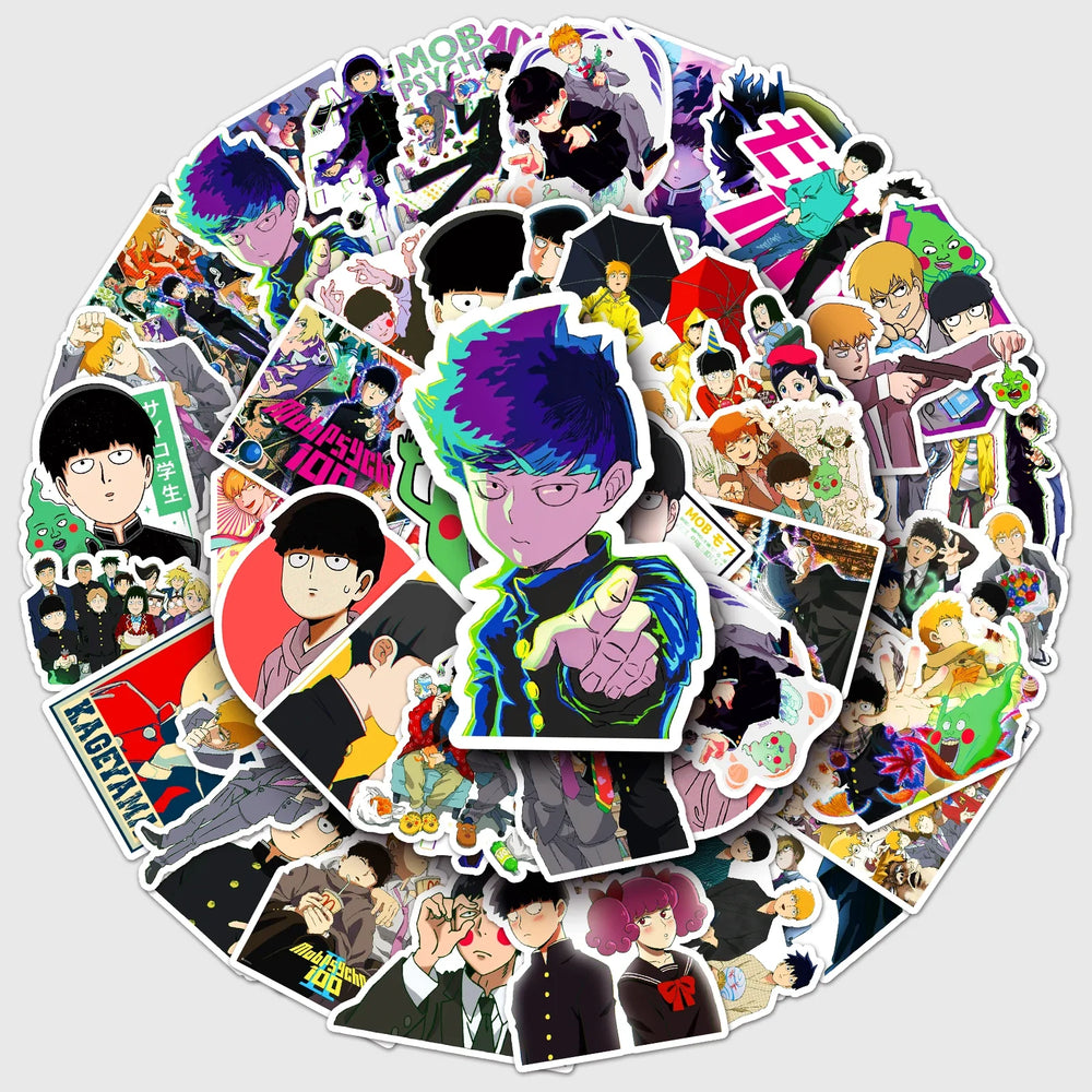 50Pcs Ghostly Youth Cartoon Waterproof Vinyl Stickers for Skateboard Snowboard Decals (Online Order Only)