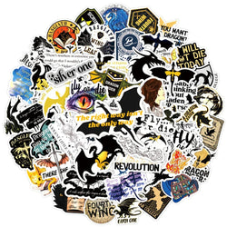 Fourth Wing Fantasy Cartoon Stickers Decals for Phone, Suitcase, Fridge, Laptop - 10/30/50PCS (Online Order Only)